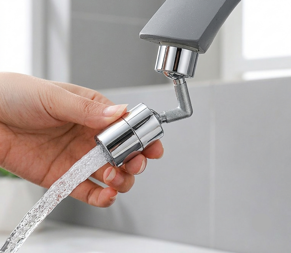 Universal Splash-proof Outer Joint Swivel Faucet  (Free Wrench Included!)