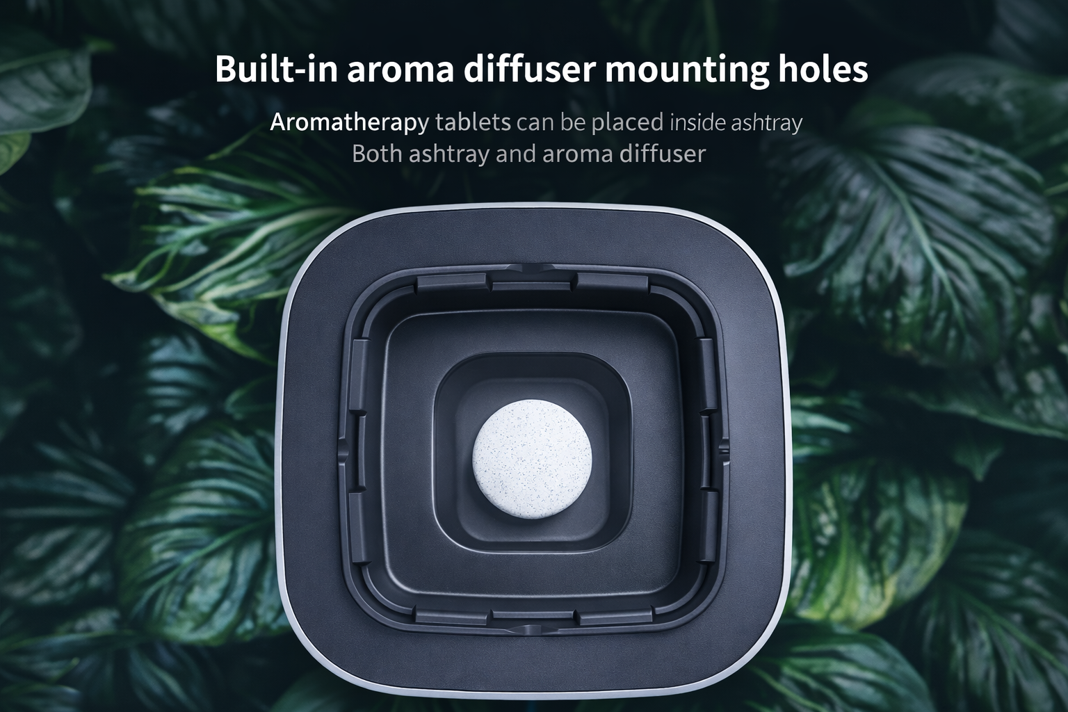 Electronic Intelligent Purification Ashtray | Smokeless Ashtray with Built-in Air Filtration | Odor & Smoke Absorbing for Home and Office Use